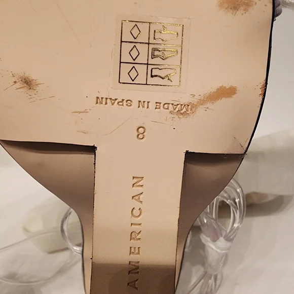 GOOD American Cinder-F*cking-Rella Wedge in Silver Neoprene/Lucite Size 8 - Picture 10 of 10